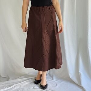 90s(?) Brown Hand‎ Made A Line Skirt